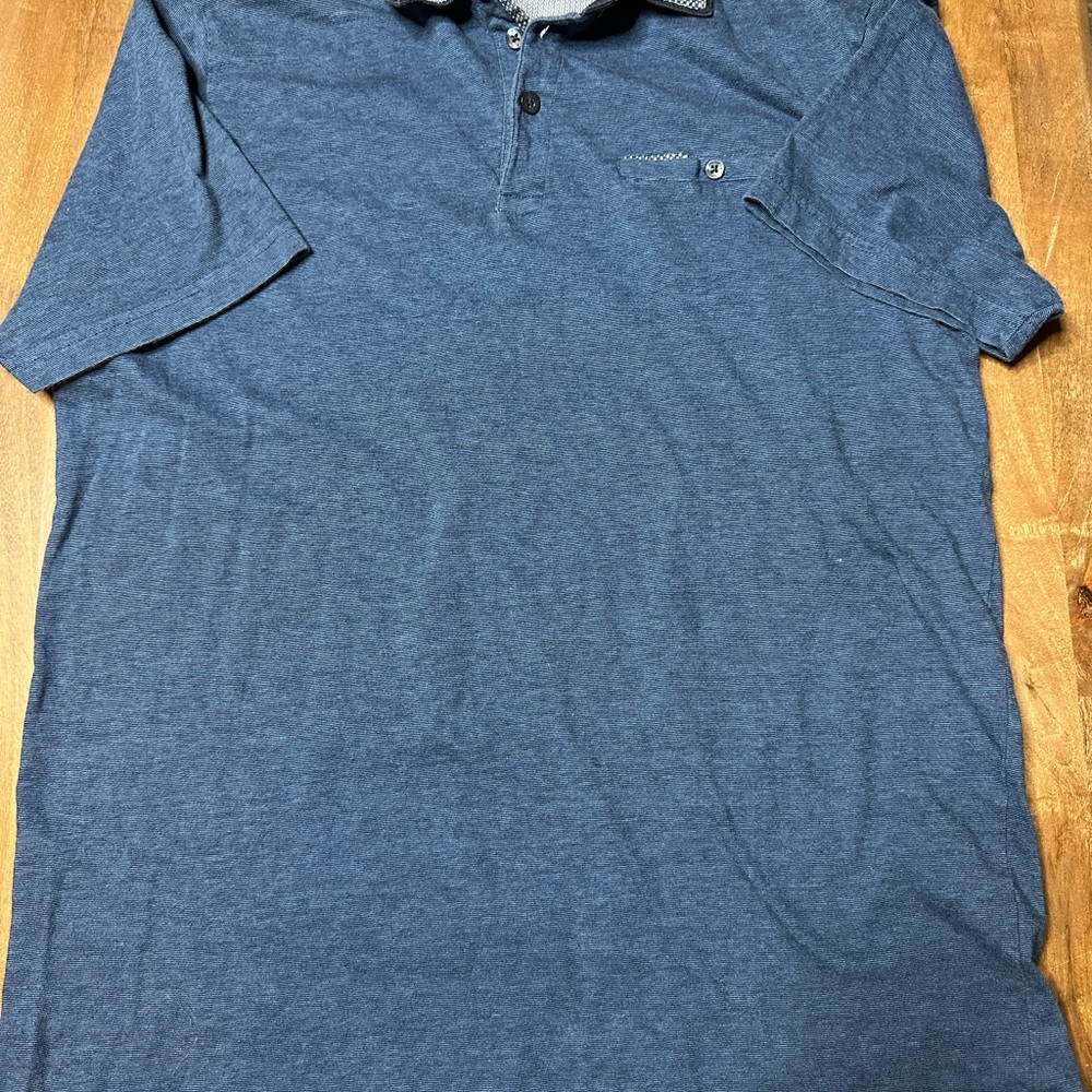 Denim & Flower Men's Heather Navy Polo